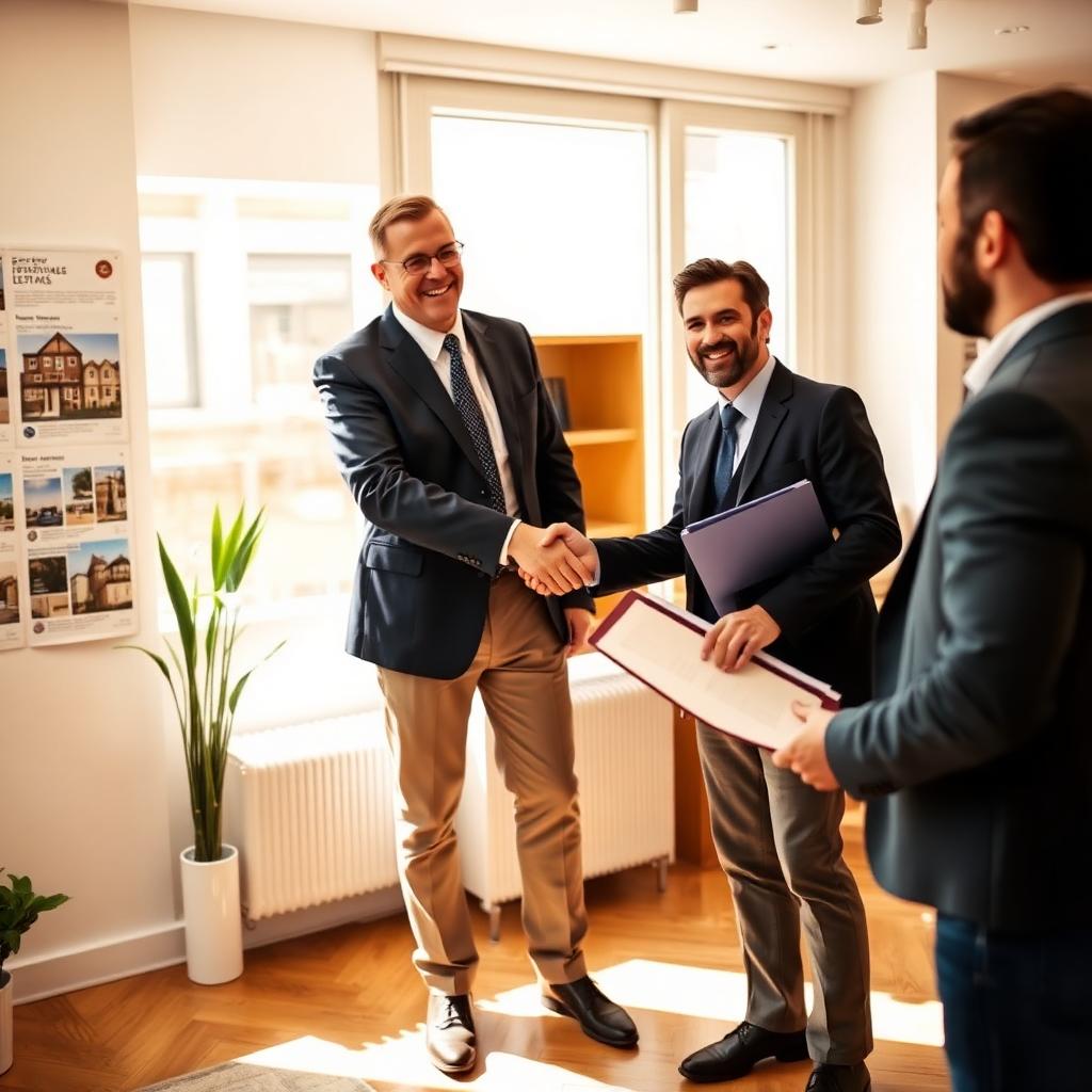 Poignée de main entre une agence immobilière et Mon Diag Immo
